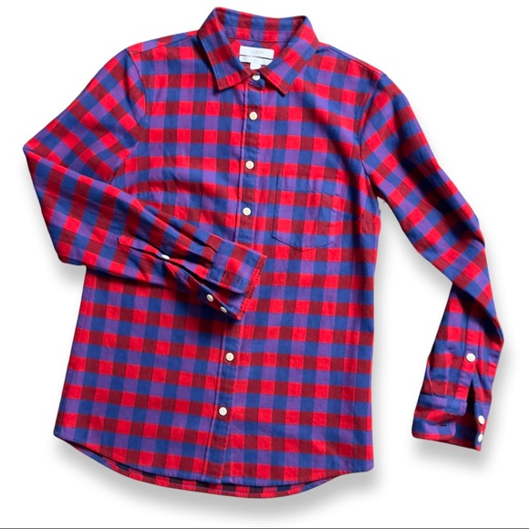 J. CREW Boy Fit Buffalo Check Flannel Long Sleeve Shirt - Picture 7 of 7